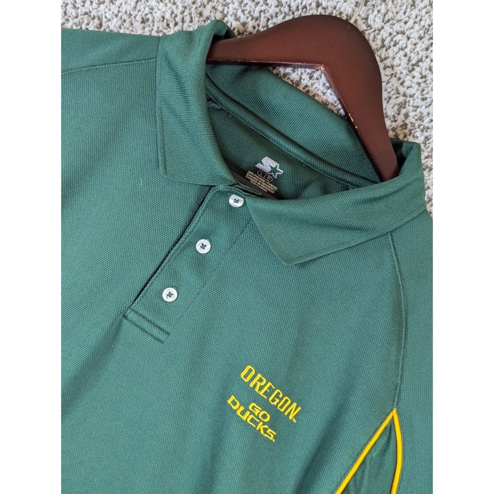 Oregon Ducks Golf Polo By Starter Men's‎ Size Large Green Athleisure